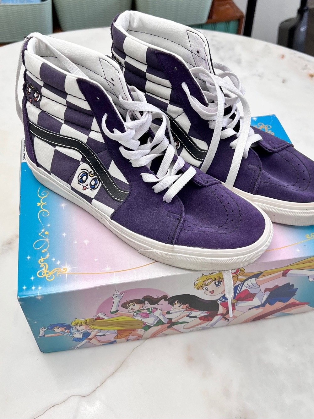 Vans x Sailor Moon High Top Luna and Artemis sneakers Womens’s 8 men’s 6.5